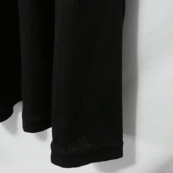 SHEIN - Curve | 2XL | Black Lace-Up Long Sleeve Waffle Knit Hooded Top - Picture 9 of 15